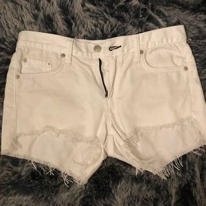 Rag and bone white jean short